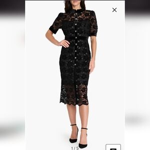Tahari ASL Black Lace Dress